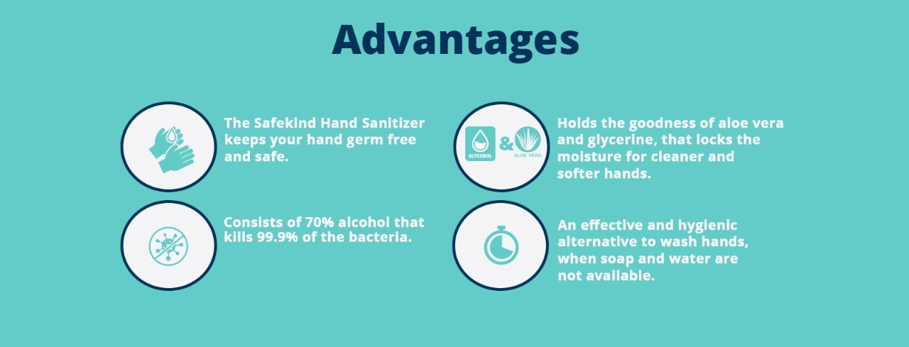 Safekind Hand Sanitizer Advantages